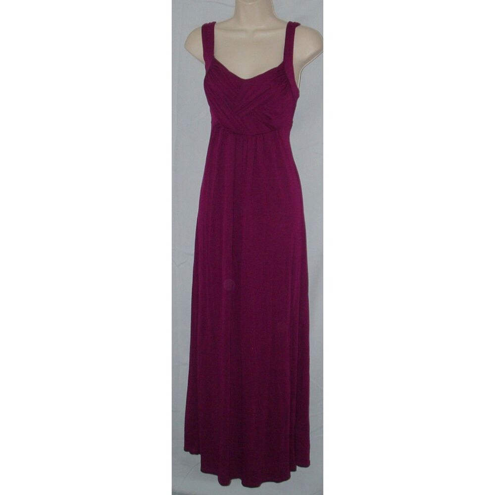 NEW NWT Grape Juice Purple Sz Jr Small Stretchy Sleeveless Maxi Dress PINK ROSE